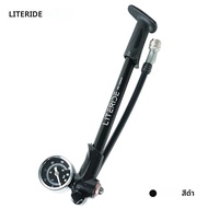 LITERIDE พับ 300psi แรงดันสูงจักรยาน Air Shock ปั๊ม Lever & Gauge สําหรับส้อมและระบบกันสะเทือนด้านหล