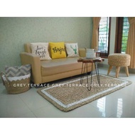 White striped square Rug 80*150
