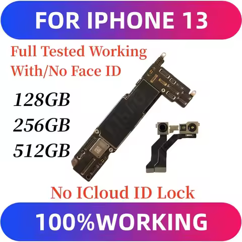 Fully Tested Motherboard For iPhone 13 128g/256g Unlocked Mainboard With Face ID Clean iCloud Suppor