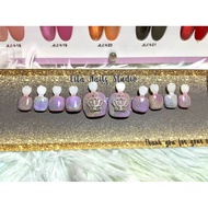 New Products Foot Gel Nails Holographic Rainbow Color Playing Super Fire.