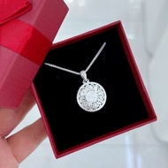 足银s999八宝罗盘吊坠纯银项链男女福字转运镂空挂坠情侣项链Pure silver s999 Eight Treasure Compass Pendant20250227