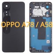 Original Back Cover For OPPO A78 / A58 With Middle Frame
