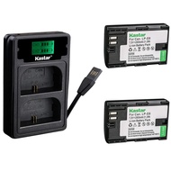 2-Pack Battery and Charger Compatible with Canon LP-E6 LP-E6N LP-E6NH EOS 5D 6D 7D 60D 70D 80D 90D,