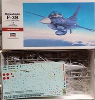 收藏品出清~未組合模型 1/48日本航空自衛隊F-2B支援戰鬥機 長谷川出品