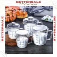 Most Wanted] Glass Milk Jug Borosilicate Glass Pitcher FLAT Lid