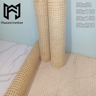 anyaman rotan lembaran 50x100 motif bulat