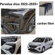 Perodua Alza 2022-2025+ Glossy Black / Carbon Fiber / Chrome/ Matte Black New Facelift Car Front Bum