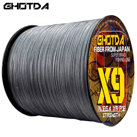 GHOTDA New Super Strong 12 Strands 9 Strands 100M Braided Fishing Line PE Saltwater Fishing Wire 20-