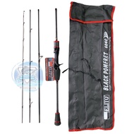 BC TRAVEL ROD ELITO BLACK POMFRET 604 BAITCASTING ROD