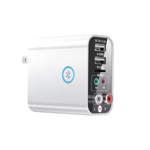 Multifunction Wireless Bluetooth 5.0 Audio Receiver Transmitter Adapter TF/U Disk Play Quick USB Cha