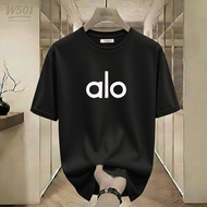 W501 - Distro T-Shirt with White Alo Motif, Cotton 24s, Trendy Short Sleeve Shirt for Men