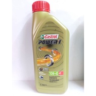 100% ORIGINAL CASTROL POWER1 4T 10W-40 WARNA EMAS GOLD MINYAK 4T MINYAK HITAM CASTROL POWER  YAMAHA 
