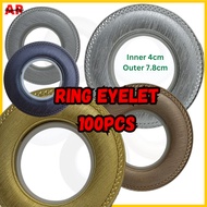 100 pcs Ring Eyelet Board dan Plain-ring langsir-curtain ring