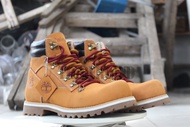 Sepatu Timberland Men Vibram Lux 6in Boot Wheat Nubuck Tan Sepatu Boots Kasual Safety