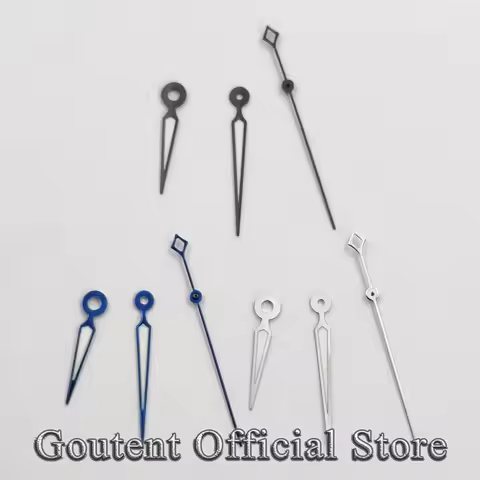 Goutent New Style Watch Hands Set Silver Blue Gun Metal Green Luminous Fit VH31 Quartz Movement Watc