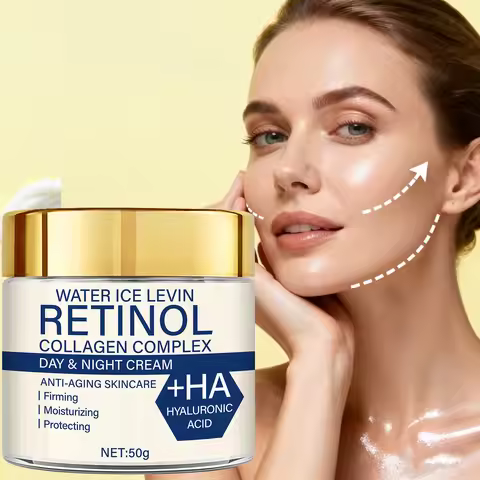 Retinol Collagen Complex Day & Night Cream: +HA, Anti-Aging, Firms/Moisturizes Skin, Daily Use for S