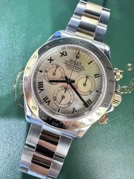 🌈🌈新返貨啦🌈🌈Rolex Daytona 116523💛🐚原裝黃貝殼羅馬字 淨錶 連原裝金鋼帶 短橋🐚💛C1868（廣華街店）
