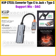 KIIP CTC01 Converter Type C to Jack + Type C - Support Mic - DAC