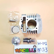 ชุดเสื้อ + ลูกสูบ หัวนูน + แคม WAVE110i ลูก 53 ของแต่งรถเวฟ110i