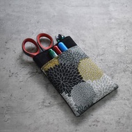 雙層口袋型醫師袍筆袋_花團錦簇