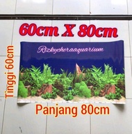 wallpaper gambar aquarium 60cm X 80cm