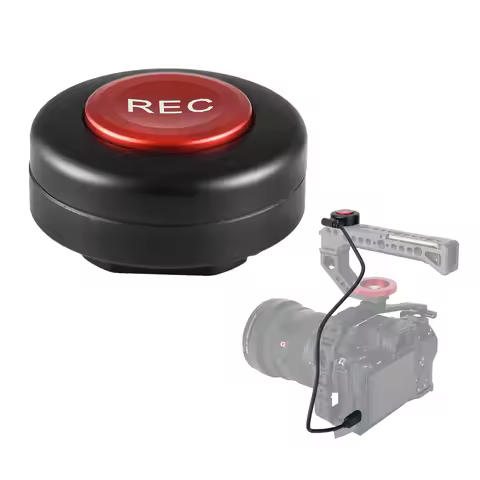 Camera Record Button Video Control Button Cold Shoe Mount with 2 Control Cables for Sony A9 II/A9/A7