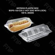 QUALITY OPS-153 - BENXON Plastic Tray with Lock [ 100pcs± ] Bakery Disposable Clear Food Box - Hot D