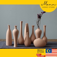 [READY STOCK] MONN Europen Clay Style Ceramic Flower Pot for Home Office Art Deco | Pasu Seramik Tan