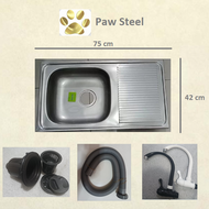 Bak cuci piring Wastafel Stainless 75x42 cm