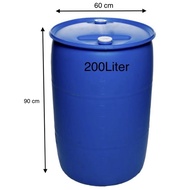 Tong biru 200 liter close top