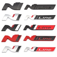 3D Car Sticker NLINE Head Front Grille Badge Metal Decal Emblem For Hyundai N Nline Tucson Kona Sona