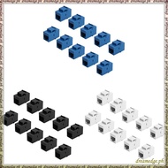 [S D K G] 10Pcs RJ45 Connector Keystone Jack Cat6 Extension Coupler Ethernet Network LAN Cat 6 Coupl