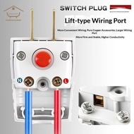 Sun 2 Prong Electric Power Plug with On Off Switch 10A Thi Pure Copper Pins Perfect for Home Worksho