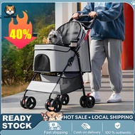 Dog Stroller 25KG Large Pet Stroller Foldable Lightweight Carrier for Beach and Cat Trolley cat