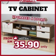 Furnimall 4 Feet 5 Feet TV cabinet Rak Tv console Almari Tv Media Storage Cabinet/Kabinet Tv