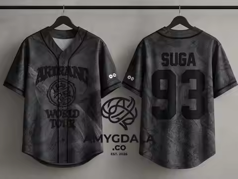 2026 New T-shirt by BTS "Arirang World Tour" Baseball Shirt | Fan-made Souvenir - V 95