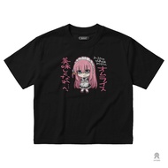 T-Shirt Bocchi Maid Bocchi The Rock Japanese Anime T-Shirt Antihero Cloth