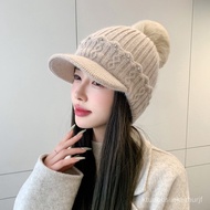 Taiwan Shipment Knitted Hat Women Rabbit Wool Korean Version Autumn Winter Warm Fleece Ear Protectio