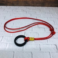 kalung giok hijau tali hitam&merah pria terlaris/Kalung Tali Hitam Cowok Keren/Kalung Tali Hitam Dan