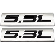 2Pcs Chrome 3D Metal Engine Emblem Car Logo Side Door Trunk Emblem Racing SUV Decal Coupe V6 V8 Badg