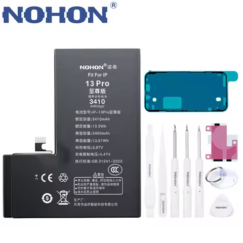 NOHON High Capacity Battery For Apple iPhone 15 14 Pro MAX 13 Mini 12 11 XS X XR 8 Plus 7 6S SE SE2 