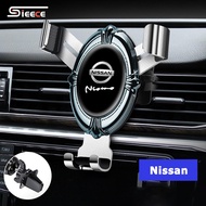 Sieece Car Phone Holder Celphone Holder Gravity Auto Phone Holder Phone Stand Car Accessories For Nissan Qashqai Sentra Altima Kicks Note NV200 Serena NV350 X Trail March Sylphy Patrol Frontier GTR Elgrand NP300 Tiida Almera Navara