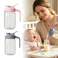 Glass Breastmilk Storage Bottles, Ergonomic Leakproof Breast Milk Pitcher Container, Safe Reusable B