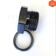 4AN 6AN 8AN 10AN 12AN flare plug O-ring ORB seal FITTIN, Male AN fittings Plug with rubber ring blac