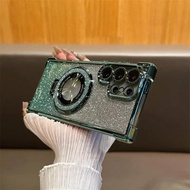 Ốp Mạ sang trọng Bling cho Samsung Note 20 Ultra S24 Plus S23 FE Vỏ khung Magsafe cho Galaxy A55 A35