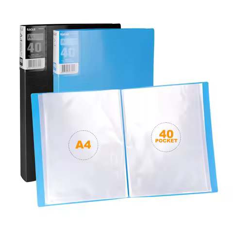 A4 Display Book 40-Pocket Art Portfolio Folder Displays 80-Page Artwork Photo Document Certificates