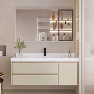 HY-JD JOMOO Stone Plate Seamless Spliging Ceramic Whole Washbin Bathroom Cabinet Combination Washbasin Sink Bathroom Was