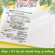 A3 Drafting Paper, Horizontal and Checkered Notebook, 50 Sheets