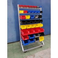 (Mini ~ Big) Front-vent Stackable Industrial Container Heavy Duty Storage Box/ Hardware Spare Parts 