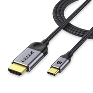 อะแดปเตอร์ไปยังสาย HDMI Qgeem USB C 6Ft 4K USB ชนิด C ไปยังสาย HDMI สายฟ้า3เข้ากันได้กับ Macbook Pro 2017-2020 Ipad Pro